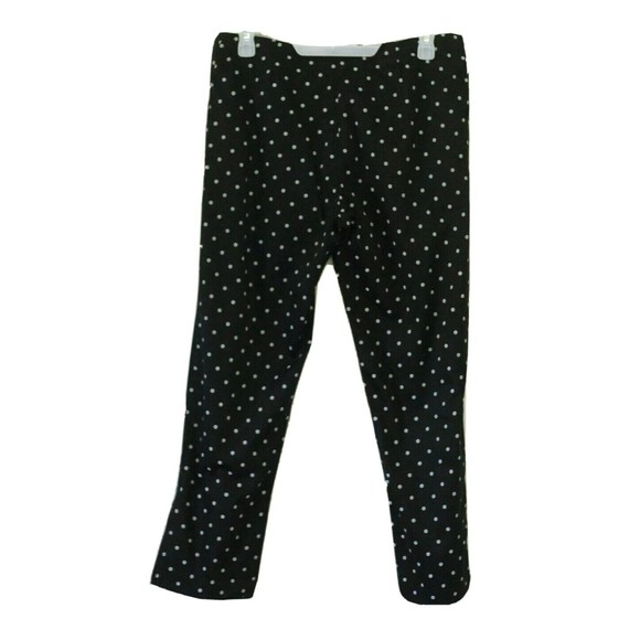 VTG Work Order Neiman Marcus Sz 8 Career Cropped Pants Polka Dot Black Gray - Picture 2 of 8
